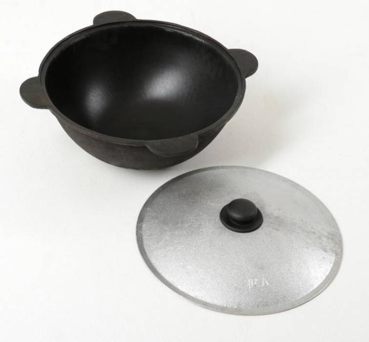 Набор для плова: казан 10л, печь, шумовка 42см, поварешка 47см, ляган 31см, приправа